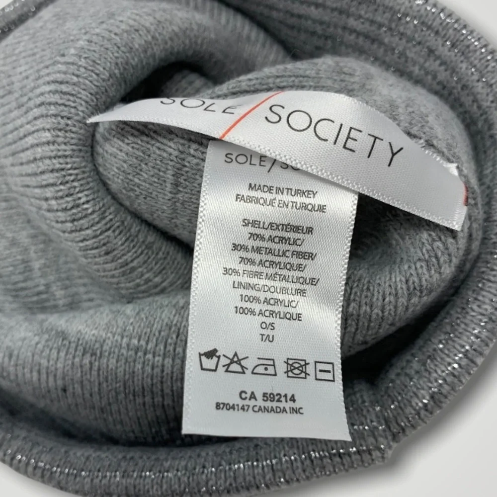 Sole Society Metallic Knit Beanie NEW - Picture 2 of 3